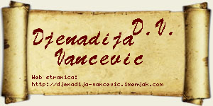 Đenadija Vančević vizit kartica